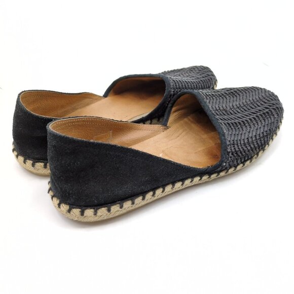 Miz Mooz Celestine Black‎ Woven Leather Espadrilles Flats Sz 40 Boho Made Spain - Picture 4 of 8